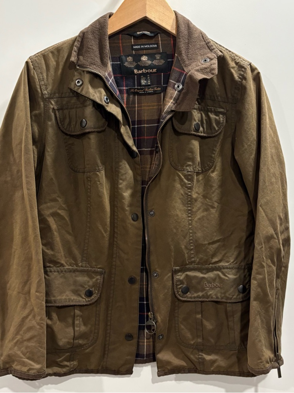 BARBOUR Utility Jacket Waxed Cotton Brown   Size: 6 - Picture 12 of 13